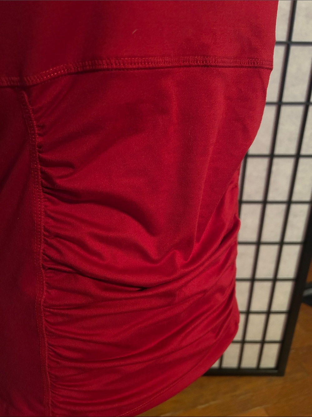 Soybu Red Ruched Racerback Tank Top - Picture 2 of 4